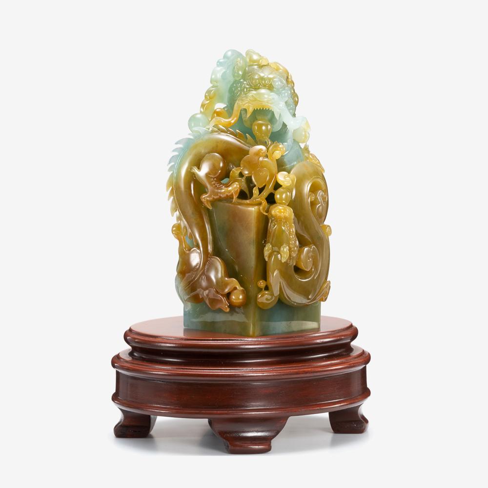 2111-34000241天然翡翠擺件 - 龍章